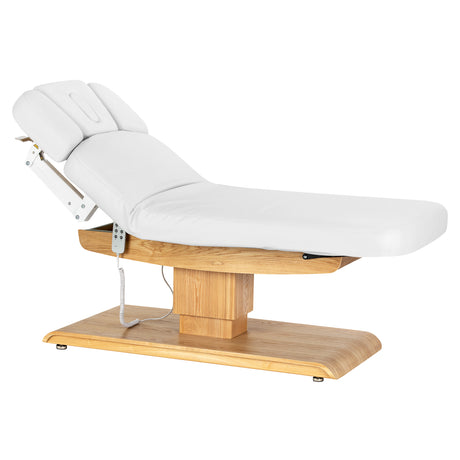 Sillon Relax · valge / helepruun · tõstetud seljatugi
