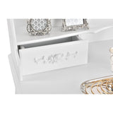 MIRA White Vanity Table with Mirror, 4 Drawers & Stool - BVShop