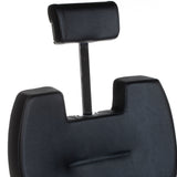 Black Barber Chair HEKTOR BH-3208 by Beauty System with adjustable headrest and plush cushioning for salon styling.