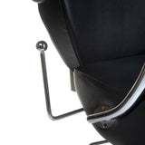 Black Barber Chair HEKTOR BH-3208 by Beauty System featuring a cushioned seat, adjustable headrest, and sturdy metal frame.