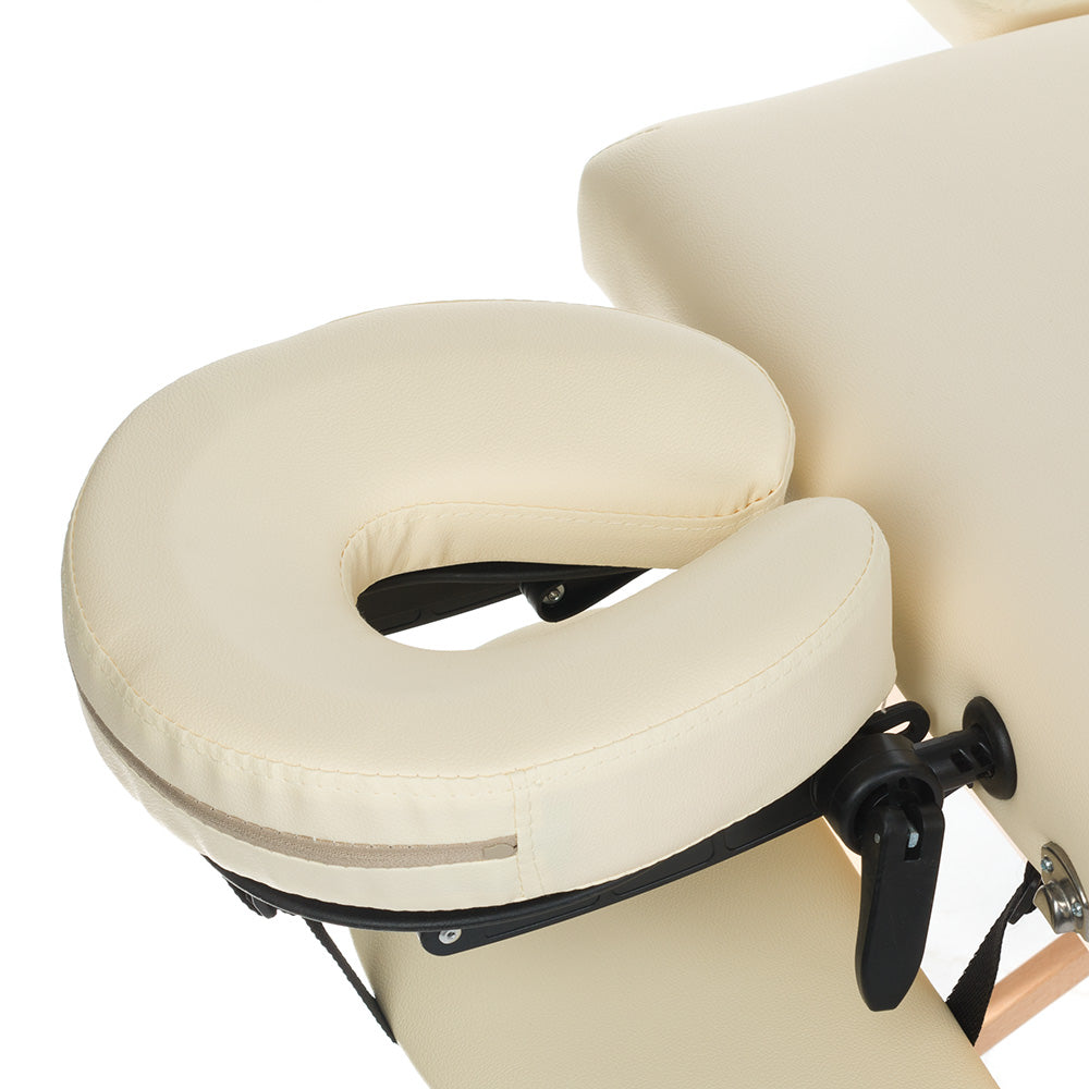 Beauty System Massage & Rehabilitation Table BS-523 Cream with adjustable headrest and sturdy frame for therapy and recovery sessions.