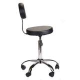 Taboret kosmetyczny z oparciem BH-7289 Czarny - BVShop