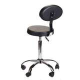 Cosmetic Stool with backrest BH-7289 Black - BVShop