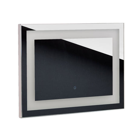 LED-lit mirror by Beauty System, New York style, 60x80cm with integrated LED lighting, designed for modern bathroom decor.