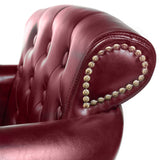 Fotel fryzjerski ALBERTO BH-8038 wiśniowy - BVShop