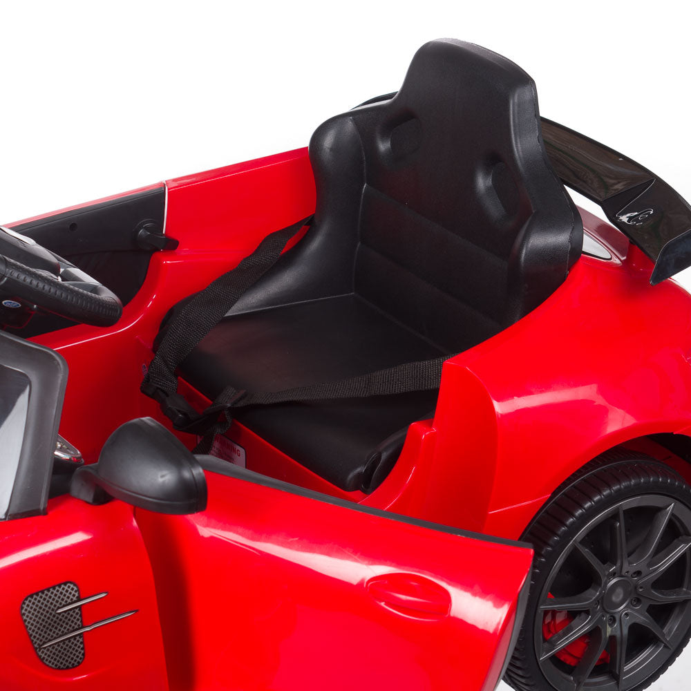 Dziecięcy fotel fryzjerski Mercedes czerwony - BVShop