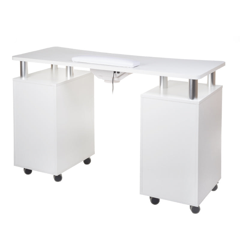 Manicure table with mounting hole BD-3425+O White - BVShop