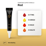 PhiBrows SUPER Red Microblading Pigment 5ml – pigment colour and composition chart