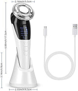 Compact EMS ultrasonic hot cold LED face massager product detail image
