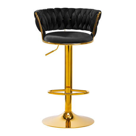 4Rico Bar Hocker QS-B313a black velvet - BVShop