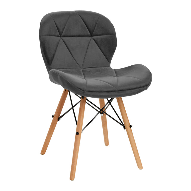 4Rico Cosmetic chair QS-186 gray velvet - BVShop