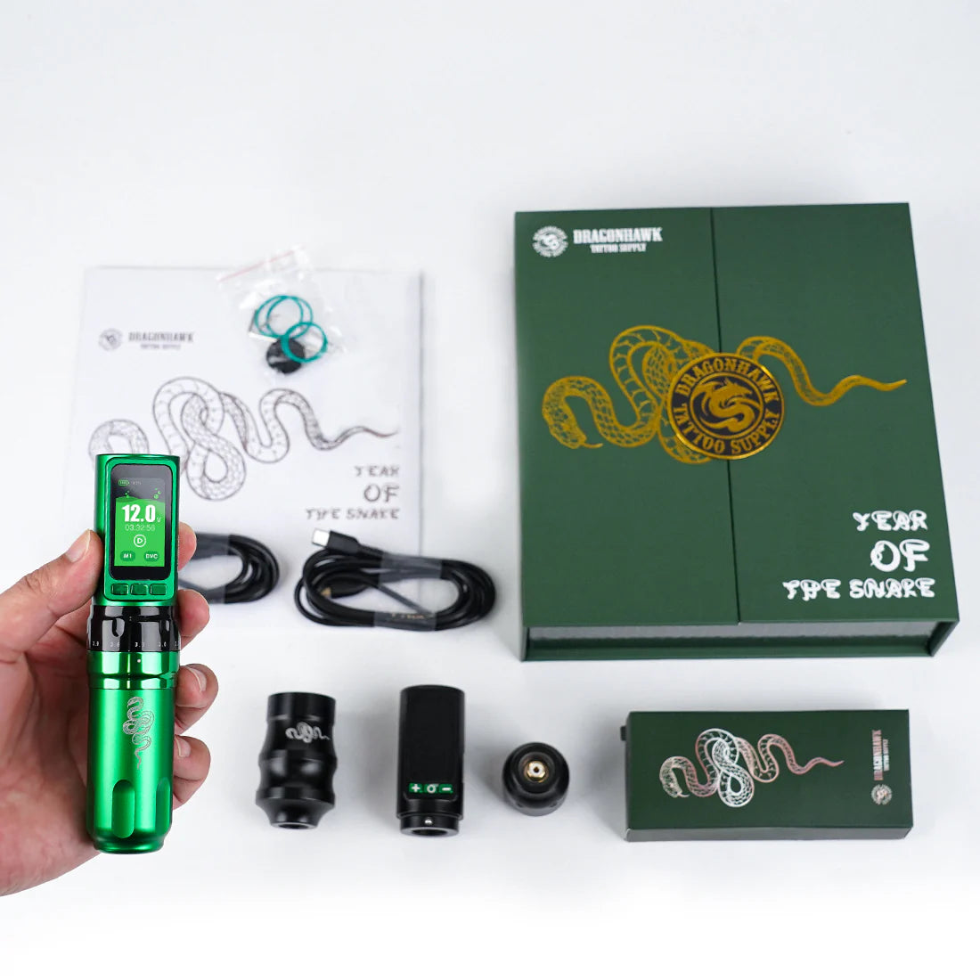 Mast Dragonhawk Fold Pro Year of Snake Edition Wireless Tattoo Machine - BVShop