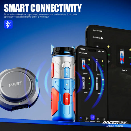 Mast Racer Pro Armor Edition Black Wireless Tattoo Pen 4.2mm Stroke 2 Batteries - BVShop
