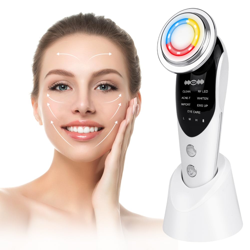 AOGOE 8 in 1 EMS Face Massager rechargeable skincare device