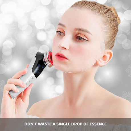 EMS ultrasonic hot and cold LED face massager skincare device