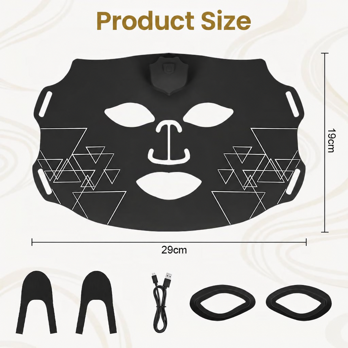 Flexible Vicloon LED face mask with soft close-fitting facial design