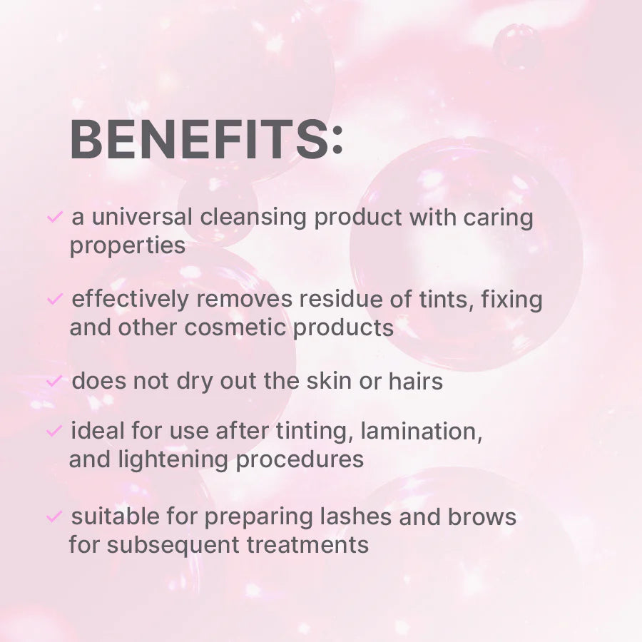 DuoClean lash and brow cleanser ingredients and salon benefits