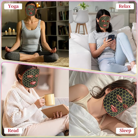 Flowlamp 7 Color silicone LED face mask with flexible design