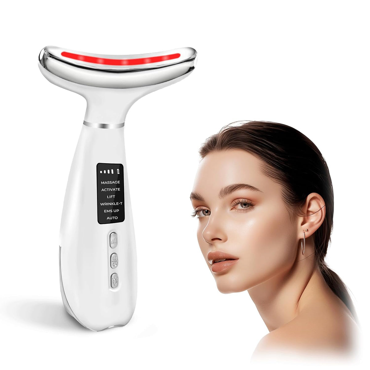 Focenat EMS Gua Sha Face Massager handheld device