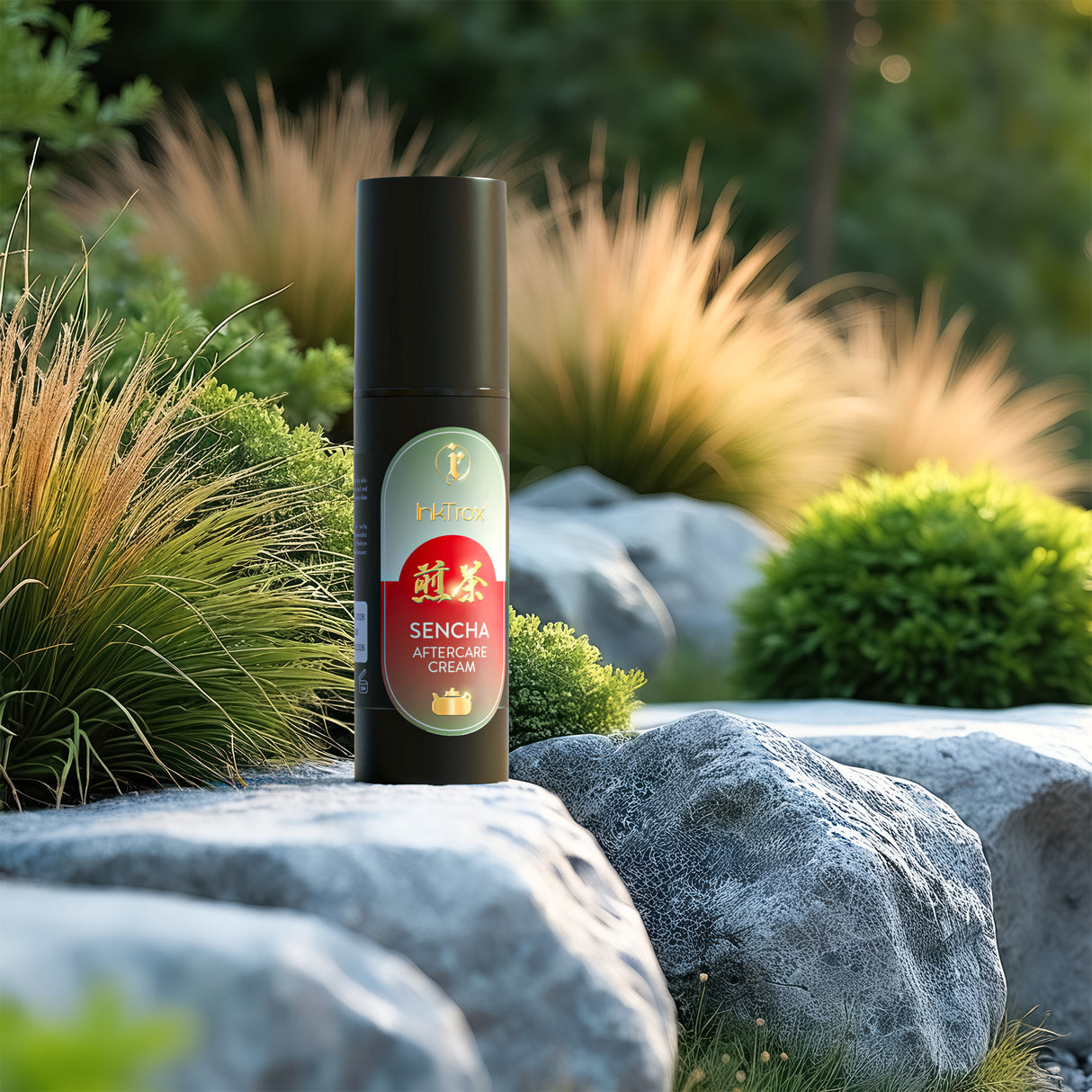 Inktrox Sencha Aftercare Cream Texture With Green Tea And Botanical Oils