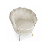 LUGANO BX-LE69 Upholstered Chair Cream Velvet - BVShop