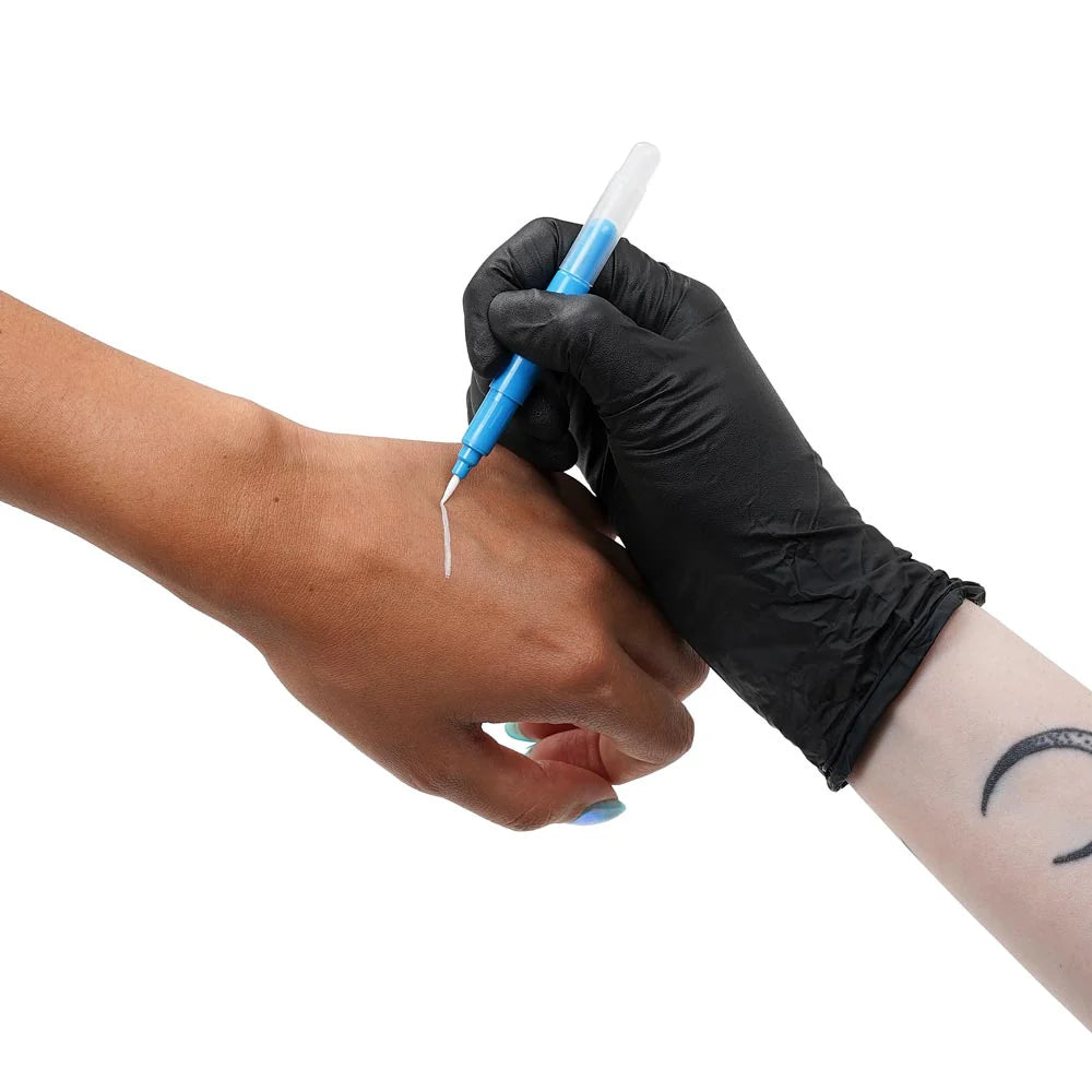 Saferly Fine Tip Surgical Skin Marker with white and violet ink, designed for precise skin marking during medical procedures.