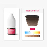 The Pigment 05 Dark Brown small bottle PMU pigment for eyebrow work