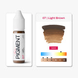 The Pigment 07 Light Brown golden brow PMU pigment bottle