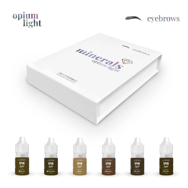 AS COMPANY Mineral Eyebrow Set (Opium Light) 6pcs/6ml - BVShop