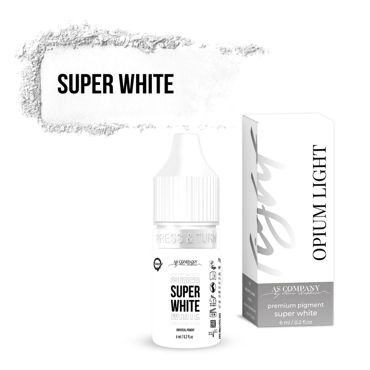 AS COMPANY SUPER WHITE universaalne pigment (OPIUM LIGHT) 6/15ml