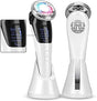 EMS ultrasonic hot and cold LED face massager handheld skincare device