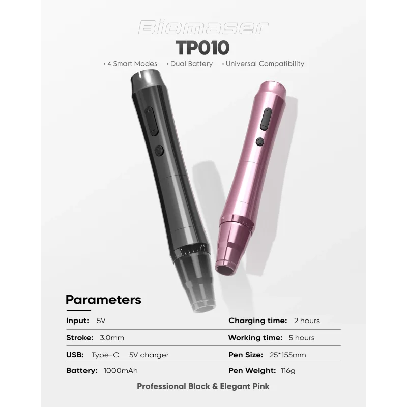 Biomaser TP010 juhtmevaba machine pen komplekt