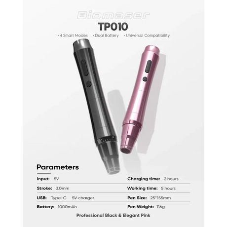 Biomaser TP010 juhtmevaba machine pen komplekt
