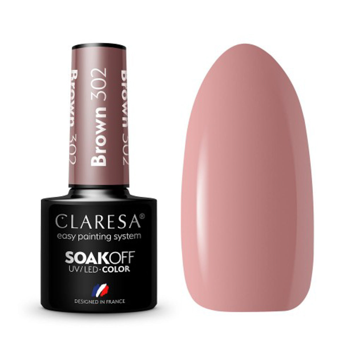 CLARESA Hybrid nail polish BROWN 302 -5g - BVShop