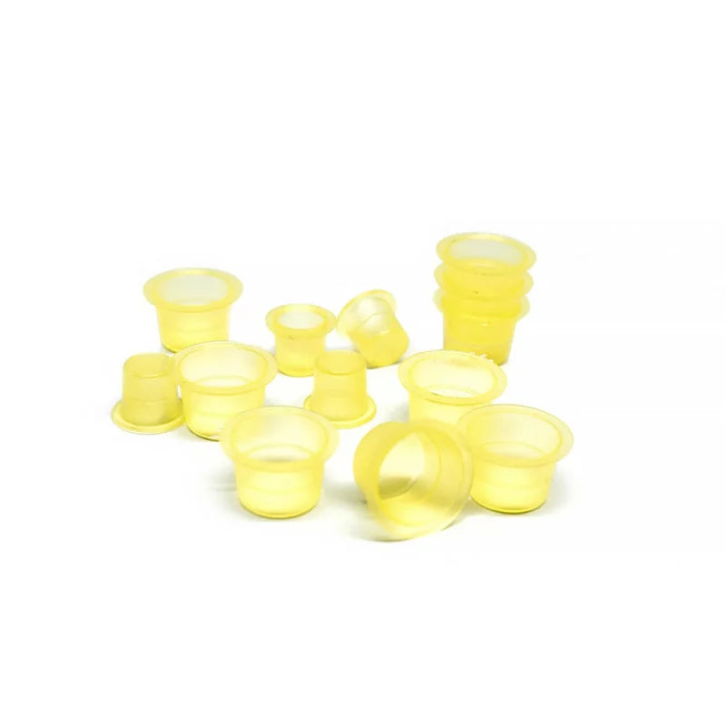 Clear Yellow Ink Caps S/M 100pcs - BVShop