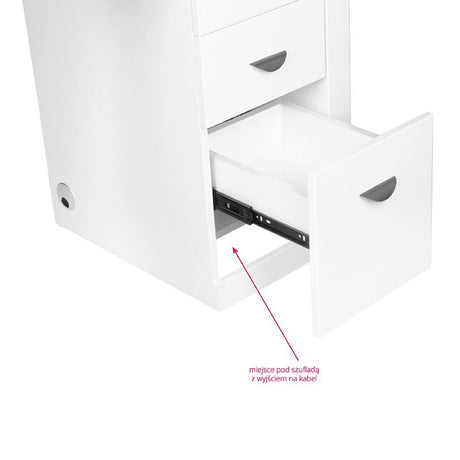 Cosmetic desk 310 white left - BVShop