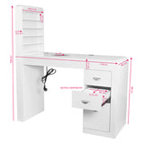 Cosmetic desk 310 white right - BVShop