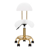 Cosmetic stool 6001-G gold white second category - BVShop