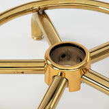 Cosmetic stool 6001-G gold white second category - BVShop