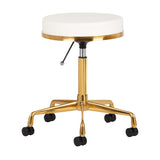 COSMETIC STOOL H4 WHITE GOLD - BVShop