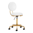 COSMETIC STOOL H5 WHITE GOLD - BVShop