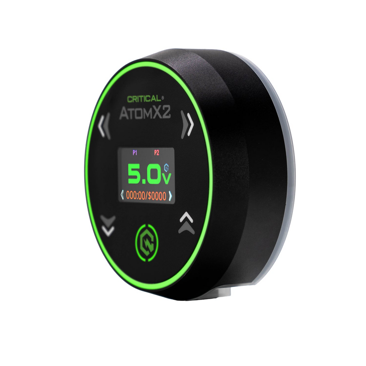 Critical Tattoo Atom X2 Toiteplokk Must — vaade nurga alt