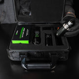 Critical Torque Wireless Tattoo Machine Ultimate Bundle with adjustable needle depths of 3.5, 4.2, and 5.0mm, branded Critical Tattoo.