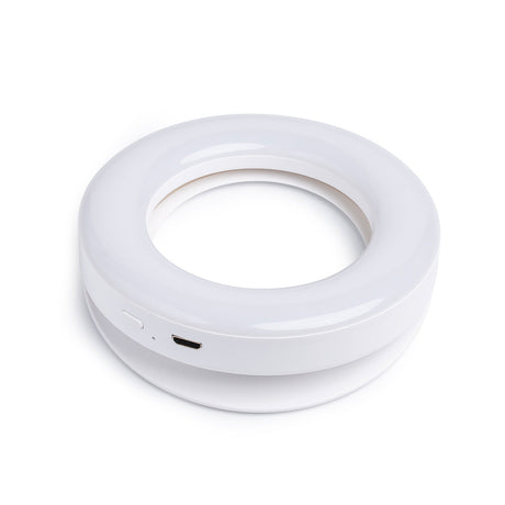 PhiAcademy PhiLuminate Clip-On LED Ring Light — ring light side view and charging port