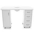Desk 2027 white two cabinets with an absorber - BVShop