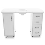 Desk 2027 white two cabinets with an absorber - BVShop