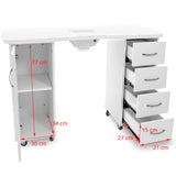 Desk 2027 white two cabinets with an absorber - BVShop