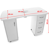 Desk 2027 white two cabinets with an absorber - BVShop