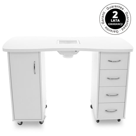 Desk 2027 white two cabinets with an absorber - BVShop