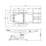 Electric cosmetic chair azzurro 869as pedi 5 motor rotary white - BVShop
